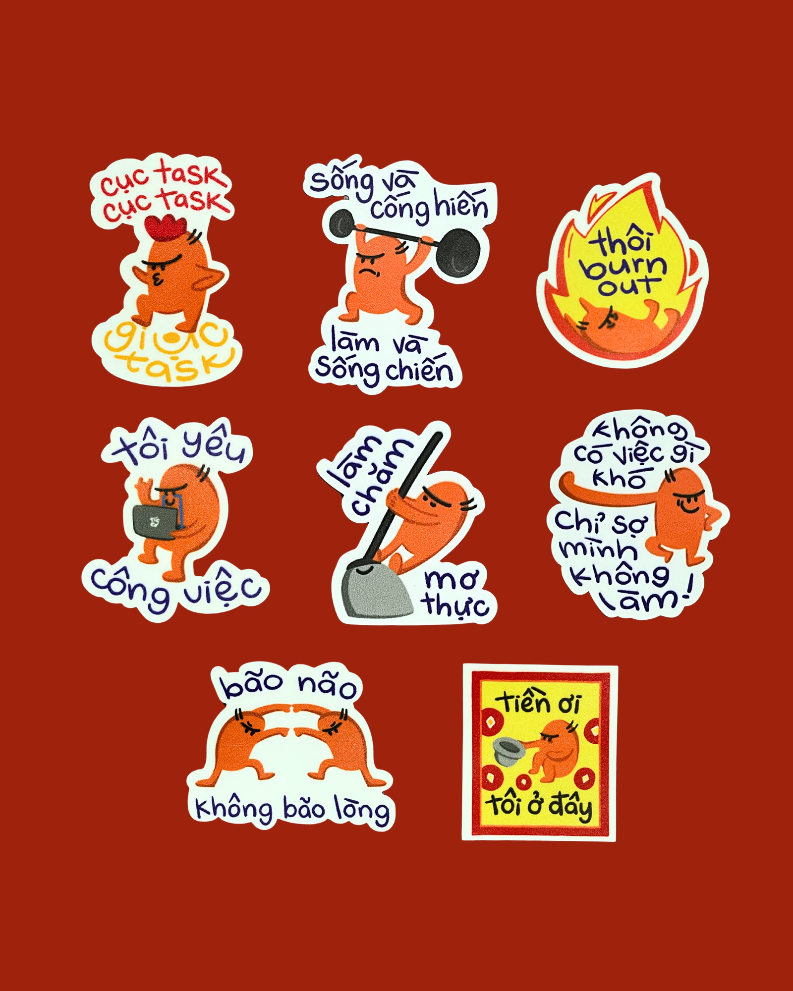 Set sticker 08: Đần Lao Động — ảnh 3